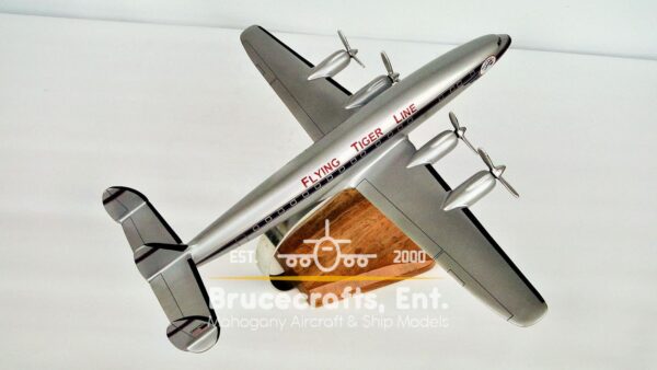 Model of Flying Tiger Line CL-44D4-2 with detailed craftsmanship.